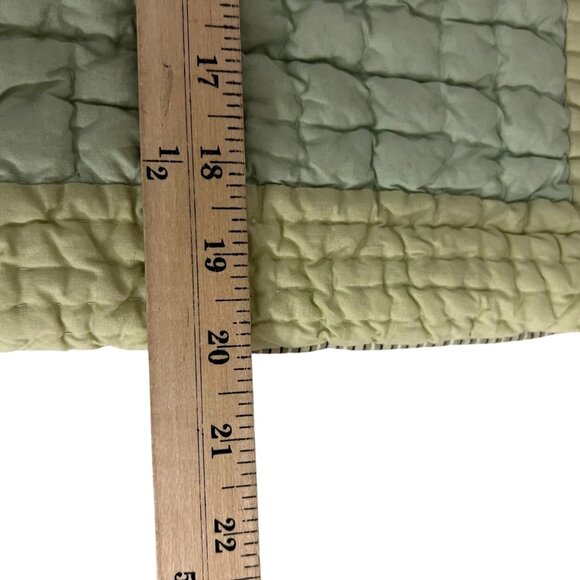 Eddie Bauer Quilted Cotton Rustic Pillow Sham Green Striped & Patterned Accent - Picture 10 of 10